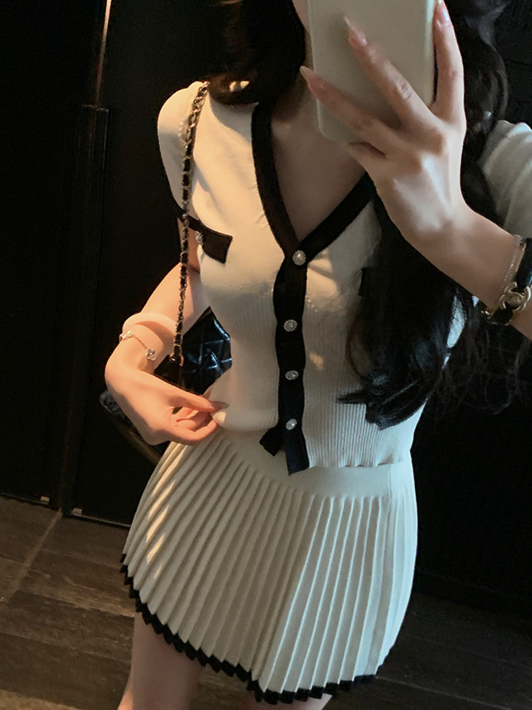 French Small Fragrance Knitted - Crop Top Crochet のレビューと価格