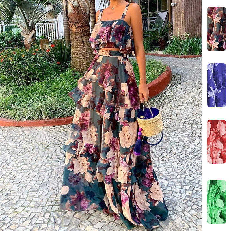 Women's Two Piece Outfits Flor - Romper Floral Print のレビューと価格
