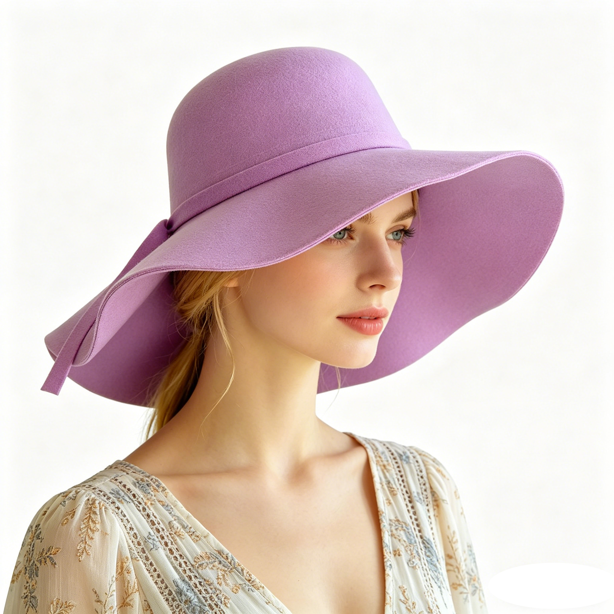 Women Fedora Hat Vintage Lady  - Hat Floppy Wide のレビューと価格
