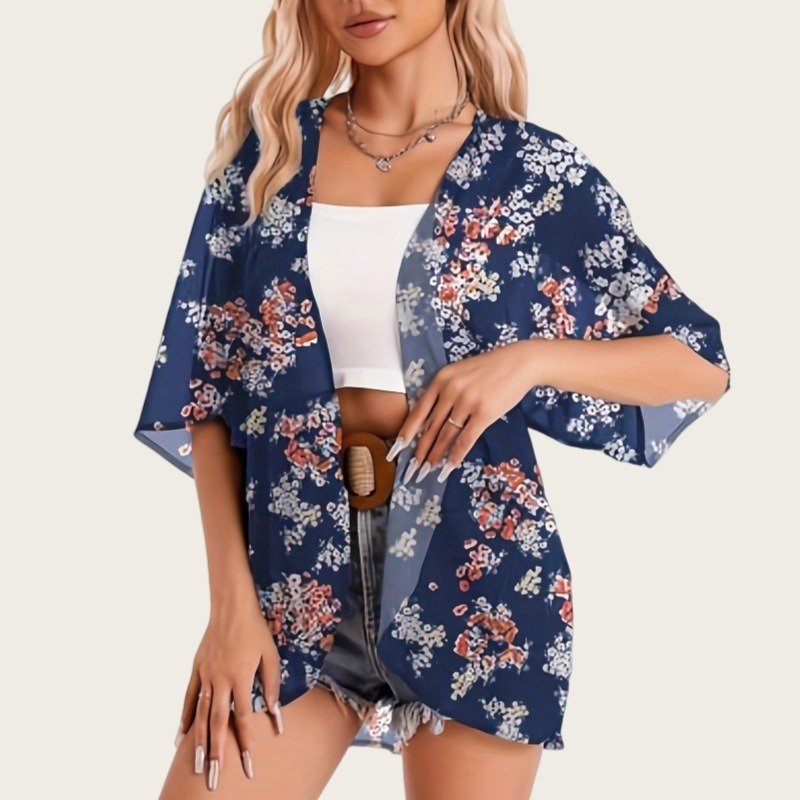 Swimsuit Woman 2025 Kimono Car - Kimono Sheer Floral のレビューと価格