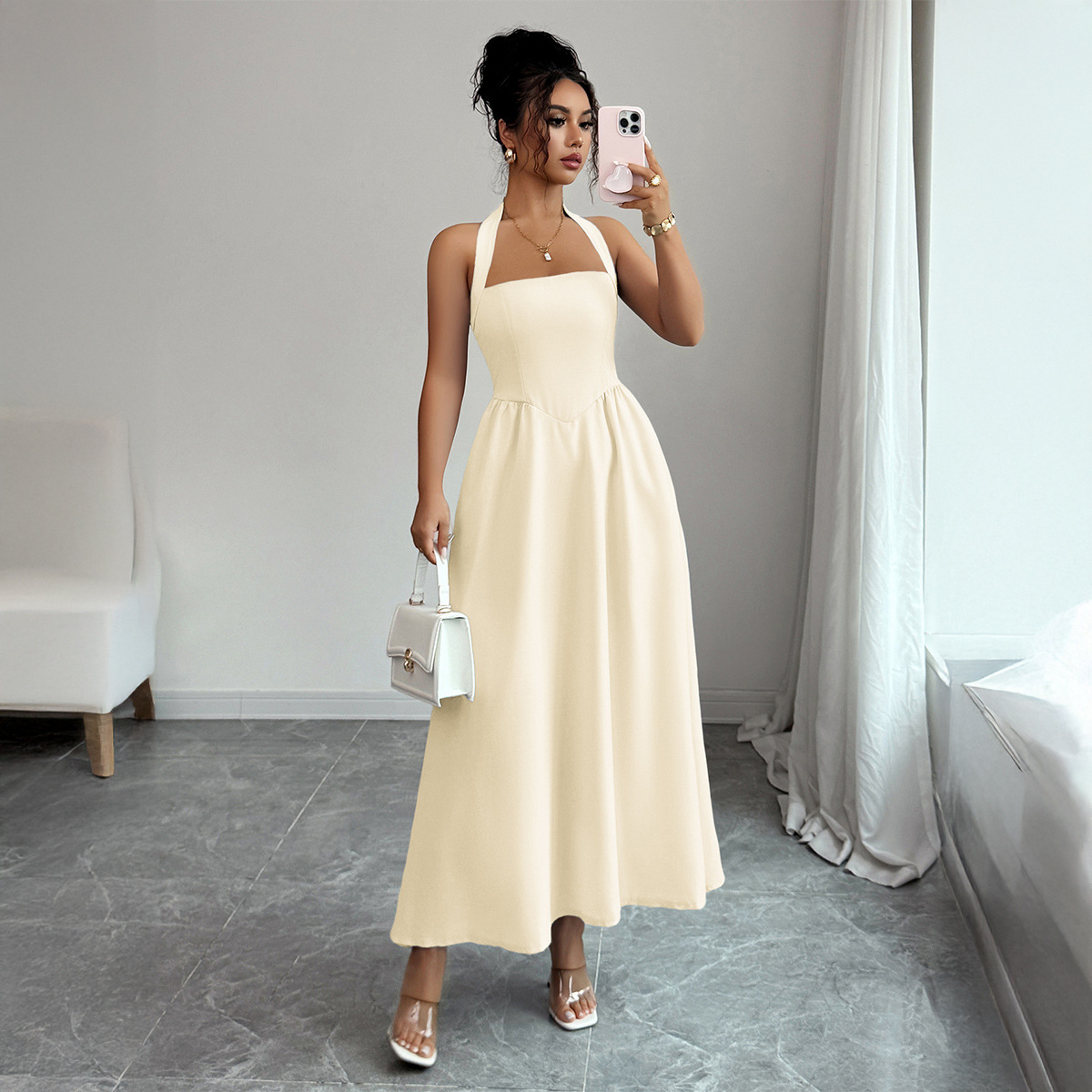 Women's Dress 5 Colors Halter  - Maxi Dress Halter のレビューと価格