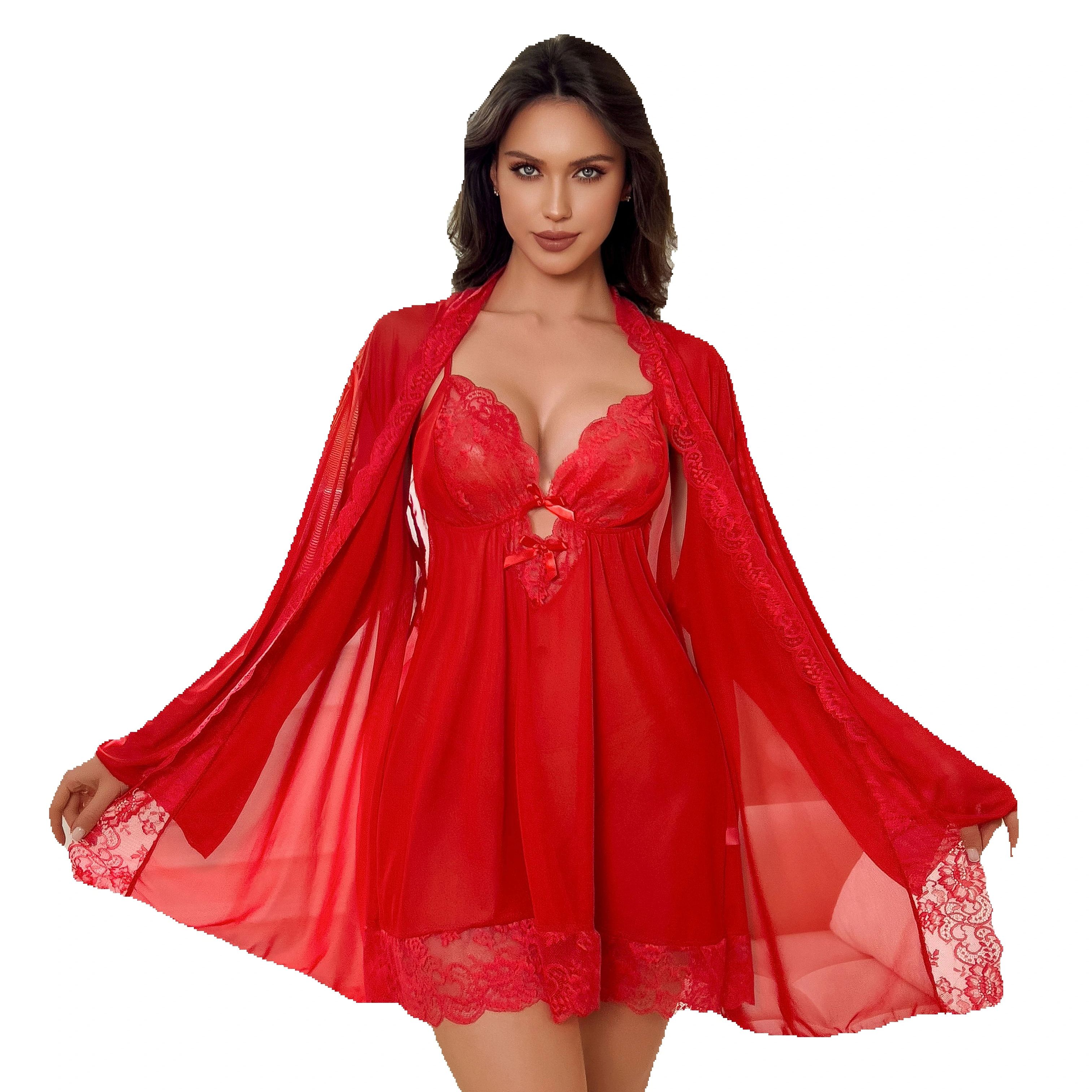 Plus Size Women Sexy Red Sheer - Kimono Sheer Floral のレビューと価格