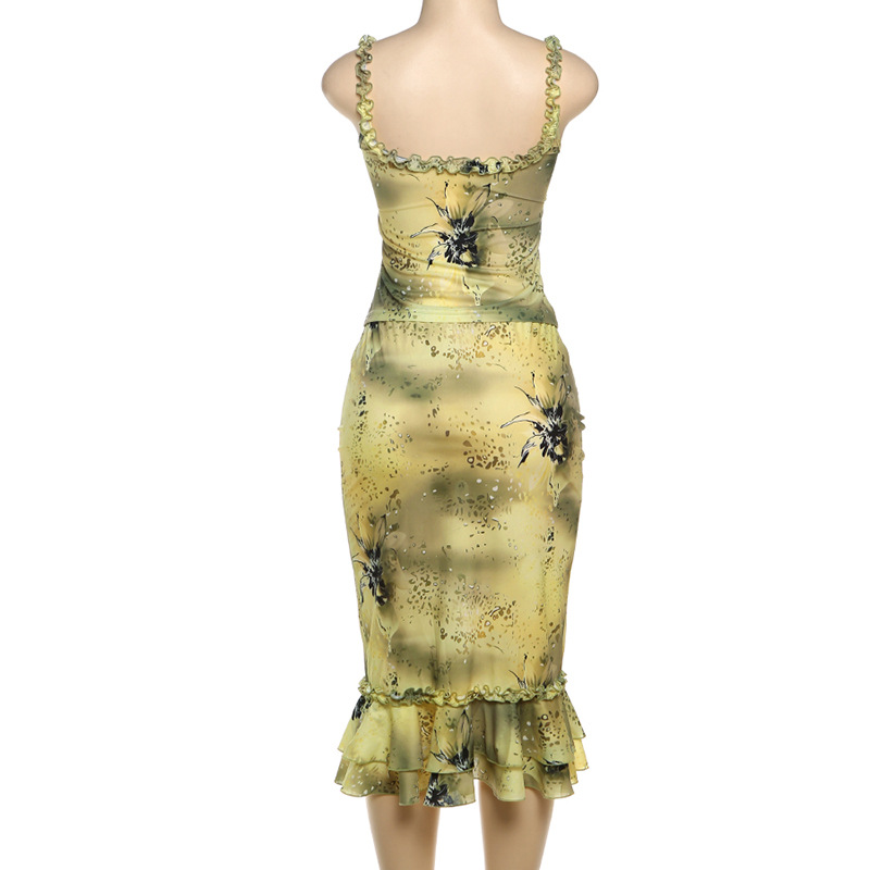 Women's Dress 2 Piece Floral P - Midi Skirt Floral のレビューと価格