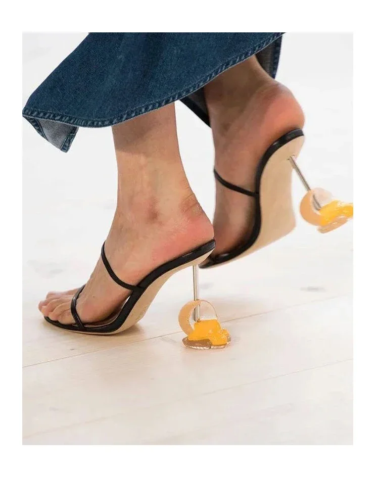 Summer Strappy Sandals Open To - Sandal Strappy Heeled のレビューと価格