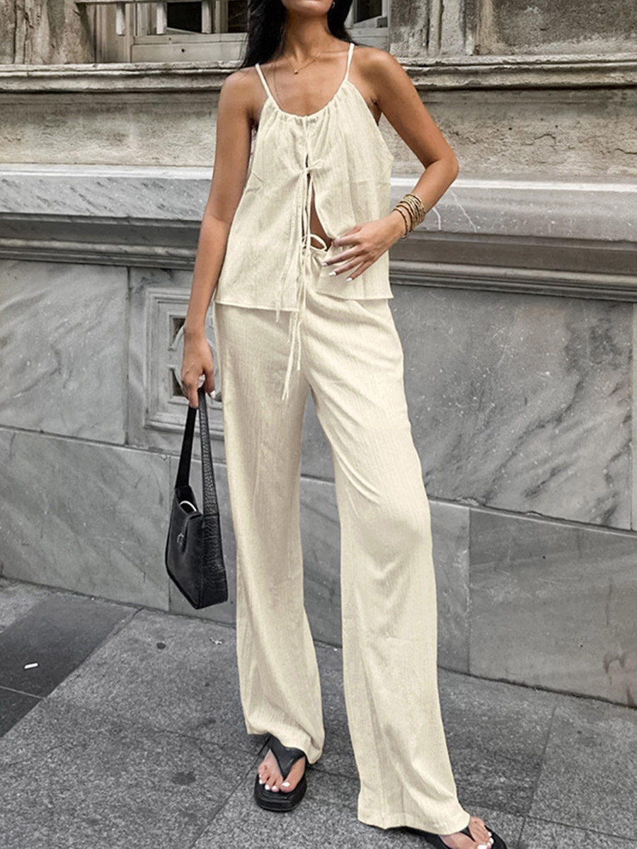 2026 Women Two Piece Set Women - Linen Pant Wide のレビューと価格