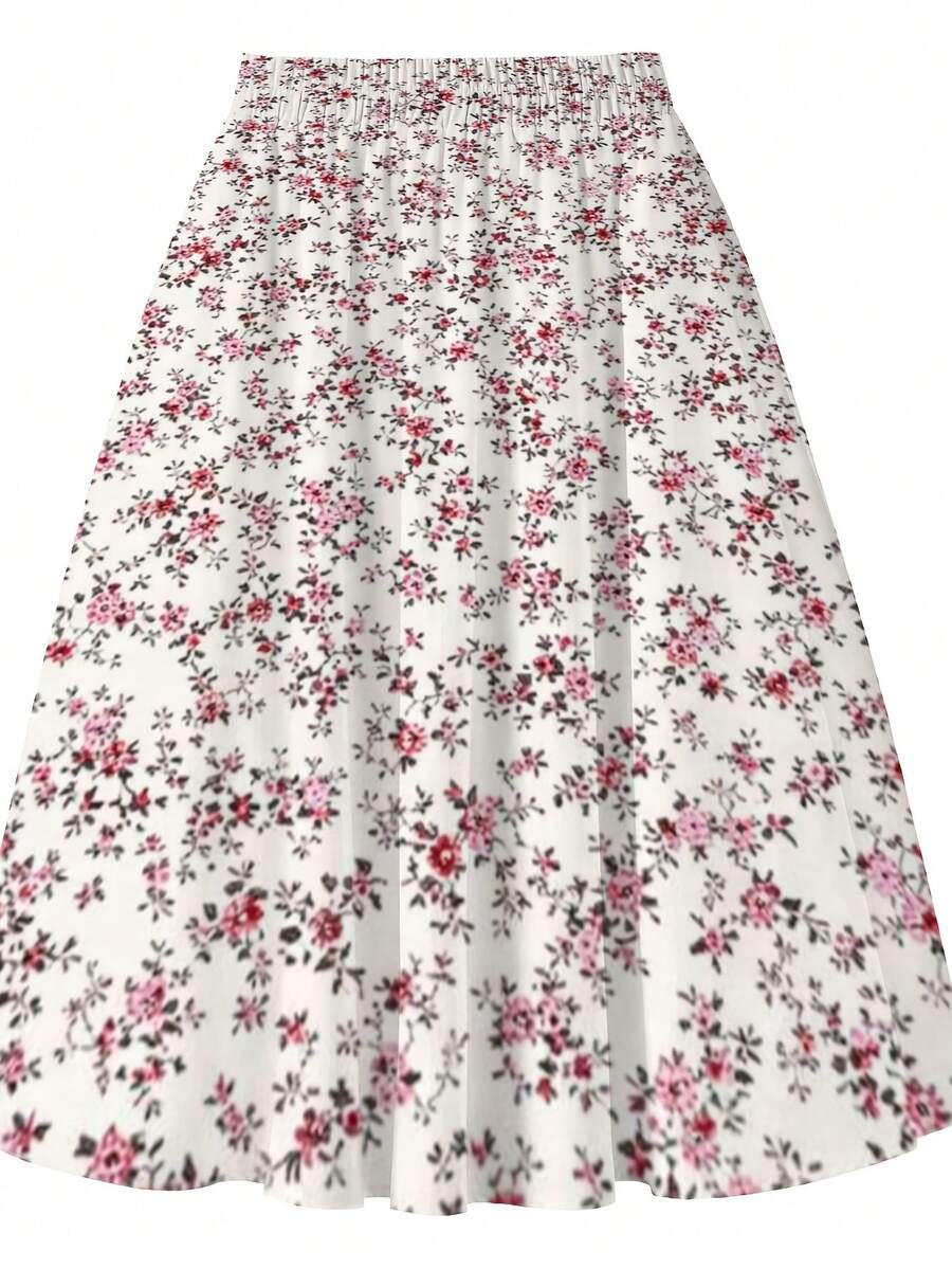Oversized Floral Midi Skirt Pi - Midi Skirt Floral のレビューと価格