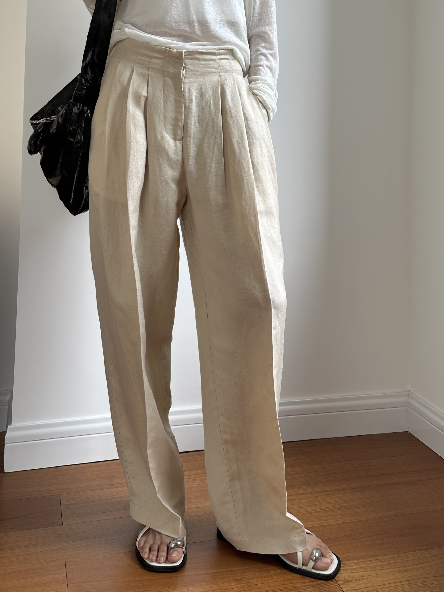 Casual Linen Wide Leg Pants Pl - Linen Pant Wide のレビューと価格