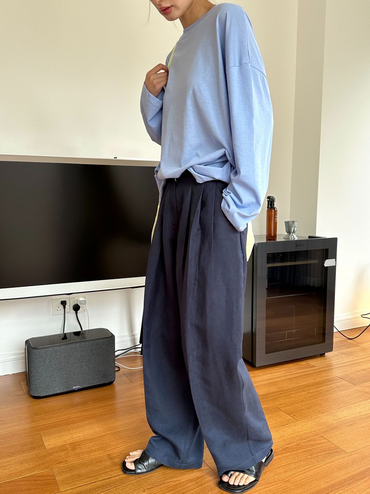 Casual Linen Wide Leg Pants Pl - Linen Pant Wide のレビューと価格