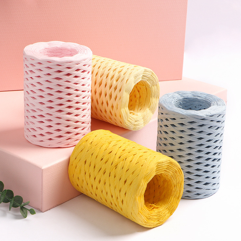 150M Natural Raffia Straw Yarn - Crochet Bag Raffia のレビューと価格