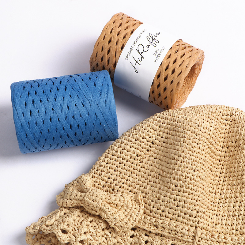 150M Natural Raffia Straw Yarn - Crochet Bag Raffia のレビューと価格