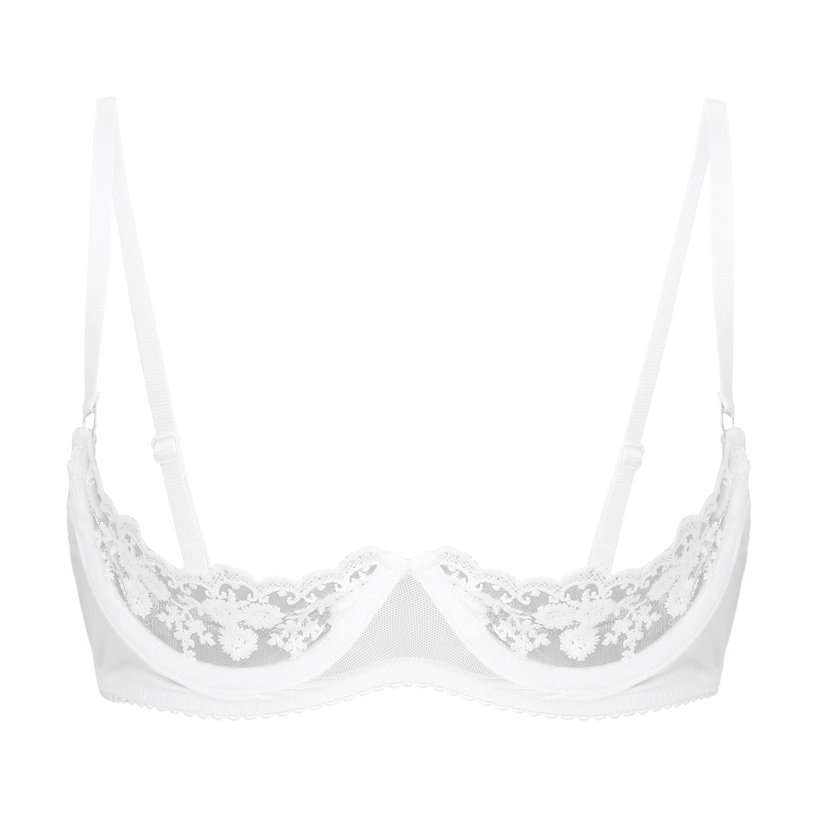 Women's Floral Lace Quarter Cu - Bralette Triangle Set のレビューと価格