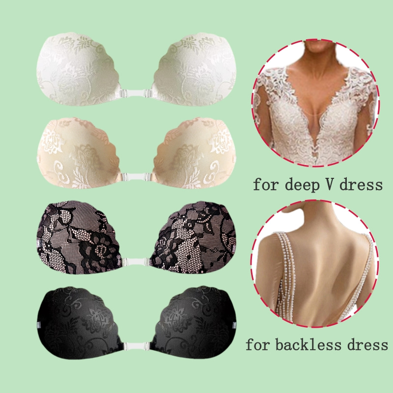 Lace Invisible Bra Backless St - Bralette Triangle Set のレビューと価格