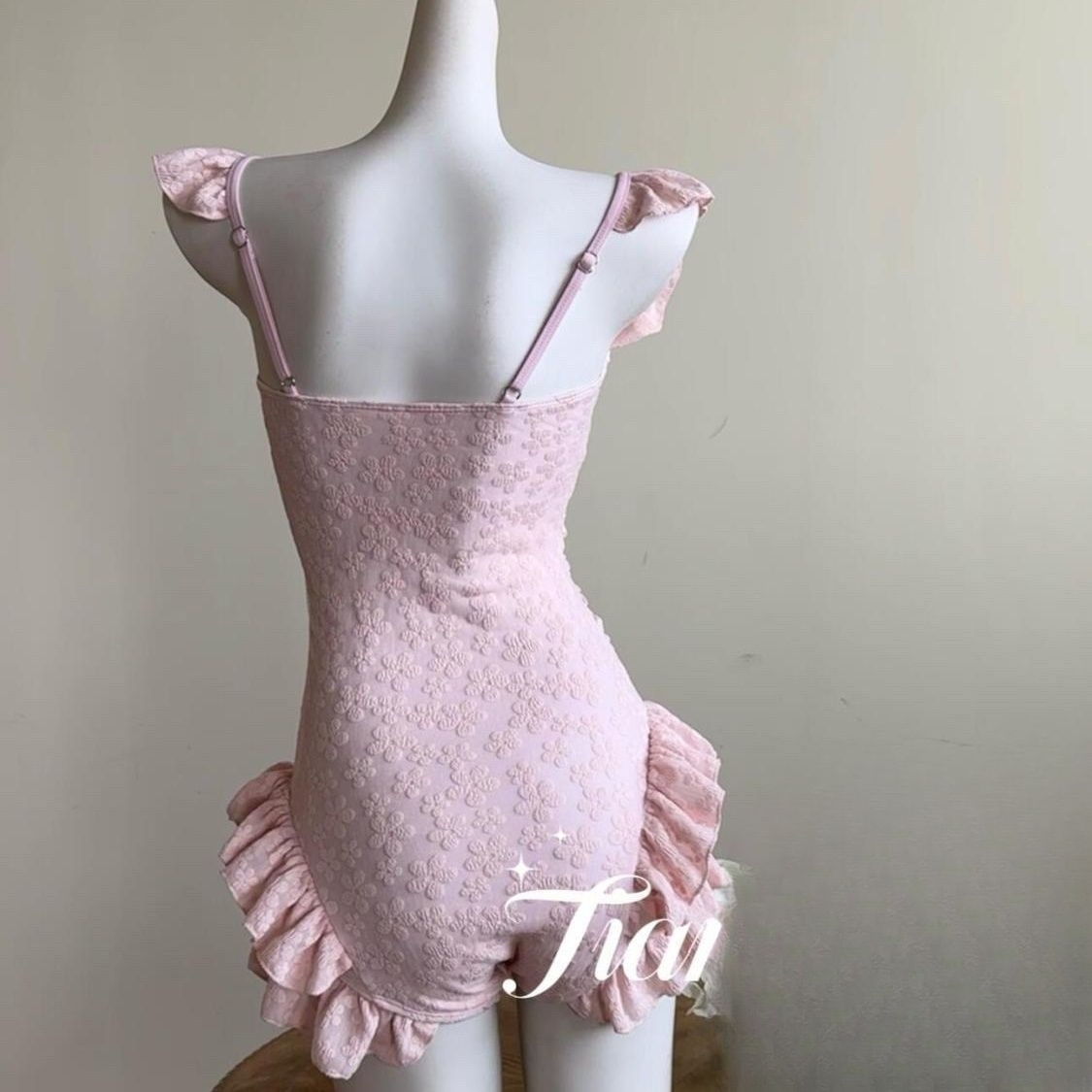 Swimsuit Women Pink Jacquard F - Swimsuit Bikini Ruched のレビューと価格