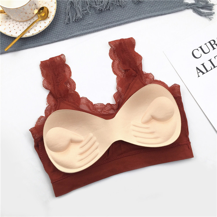 3D Sexy lace Lingerie Seamless - Bralette Triangle Set のレビューと価格