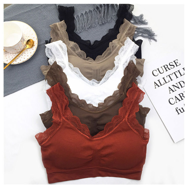 3D Sexy lace Lingerie Seamless - Bralette Triangle Set のレビューと価格