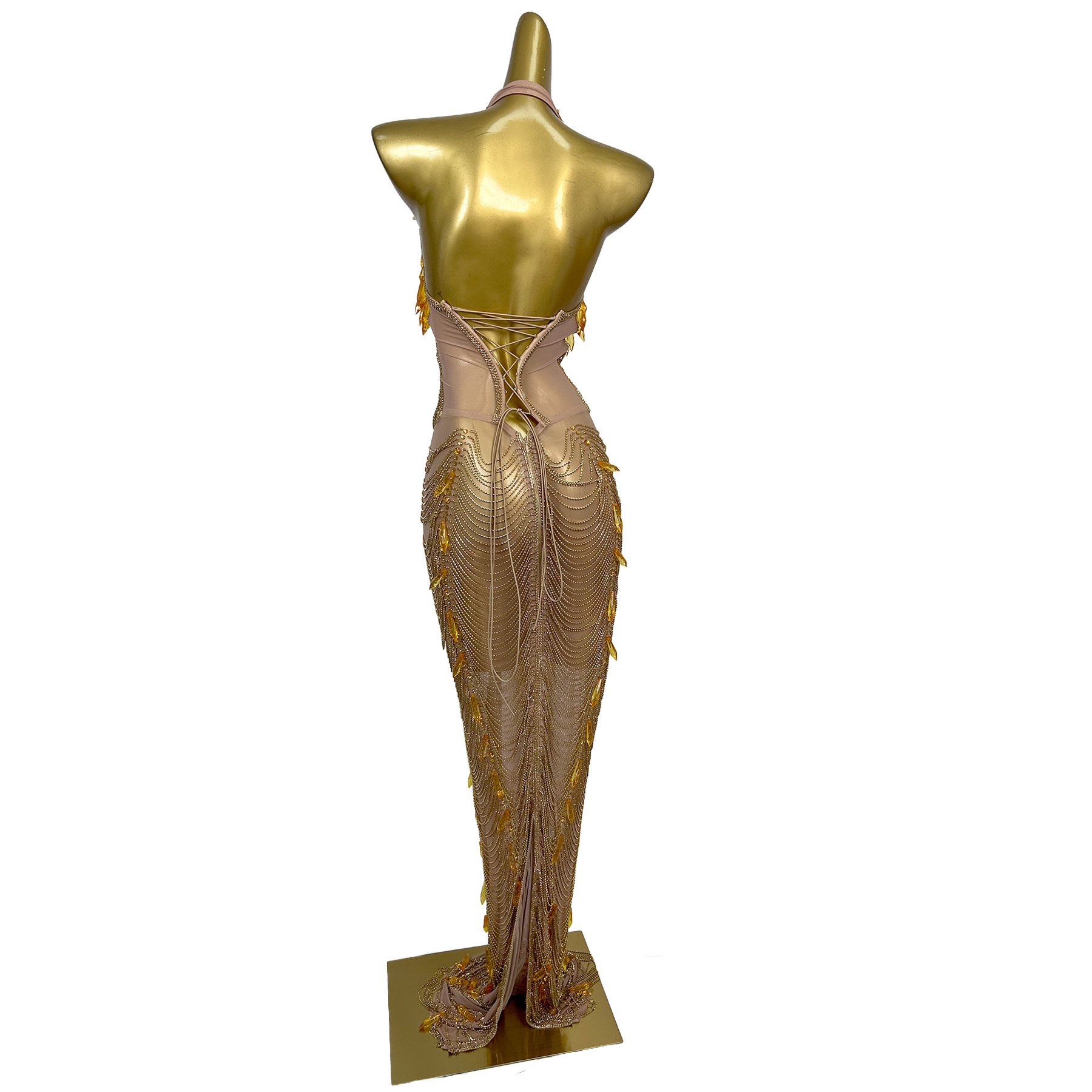 Ailisi Women Luxury Gold Cryst - Maxi Dress Halter のレビューと価格