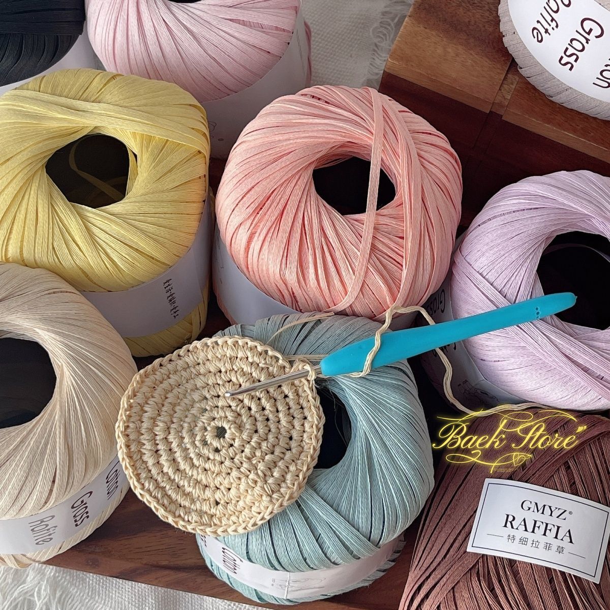 102M/roll Multicolor Raffia Ya - Crochet Bag Raffia のレビューと価格