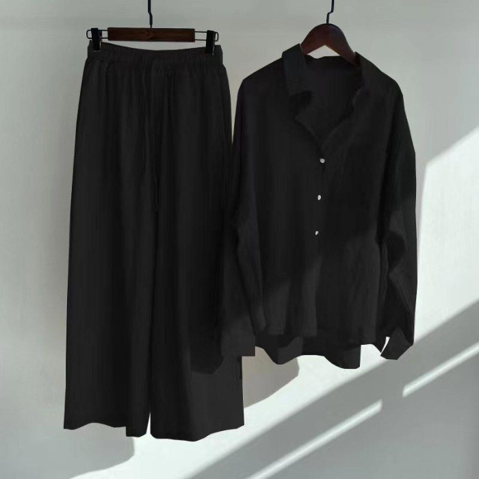 Women Cotton Linen 2 Piece Set - Linen Pant Wide のレビューと価格