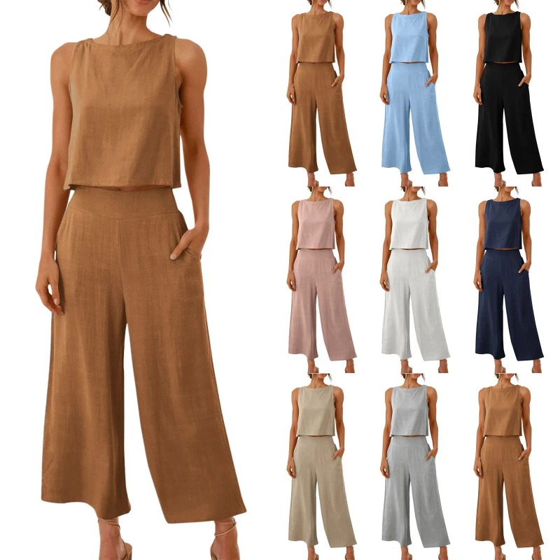2025 New Summer Tops Cotton Li - Linen Pant Wide のレビューと価格