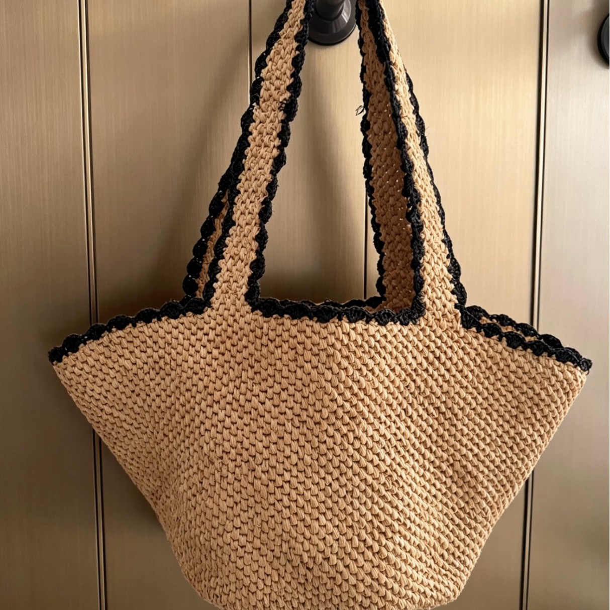 NEW raffia bow crochet handwov - Crochet Bag Raffia のレビューと価格