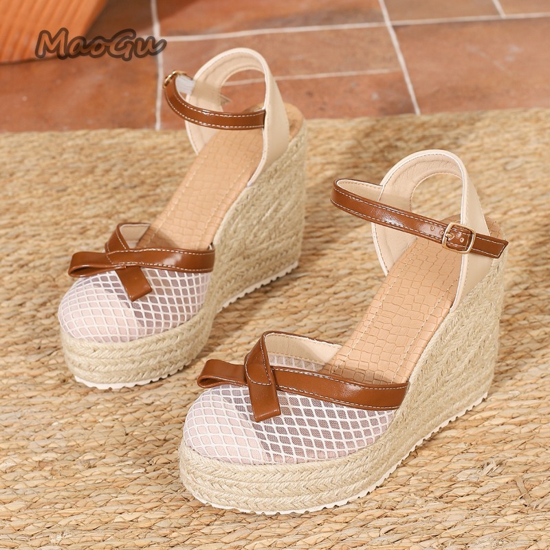 Size42 Women's Mesh Bow Espadr - Wedge Espadrille Women のレビューと価格