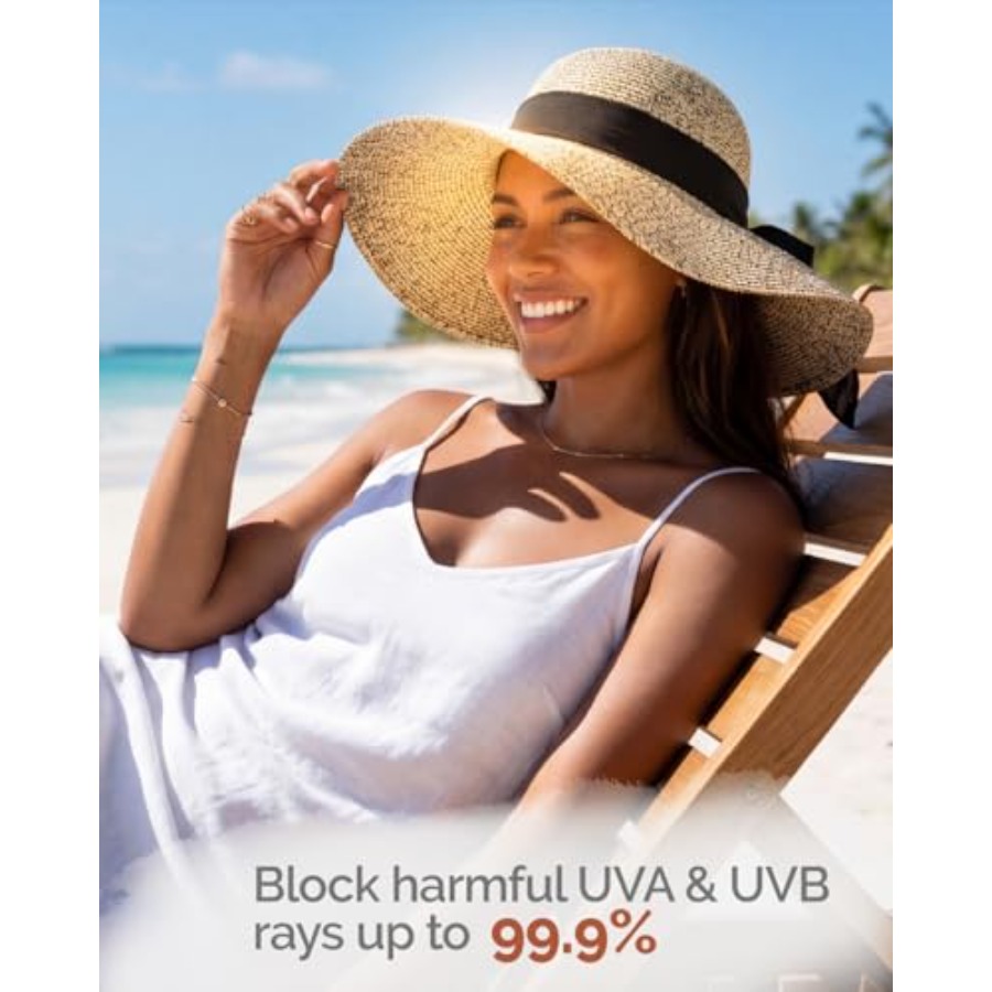 Hat Hut Wide Brim Beach Sun Ha - Hat Floppy Wide のレビューと価格