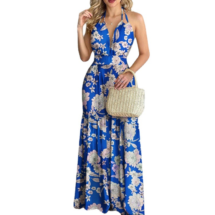 Floral Maxi Dress Long Backles - Maxi Dress Halter のレビューと価格