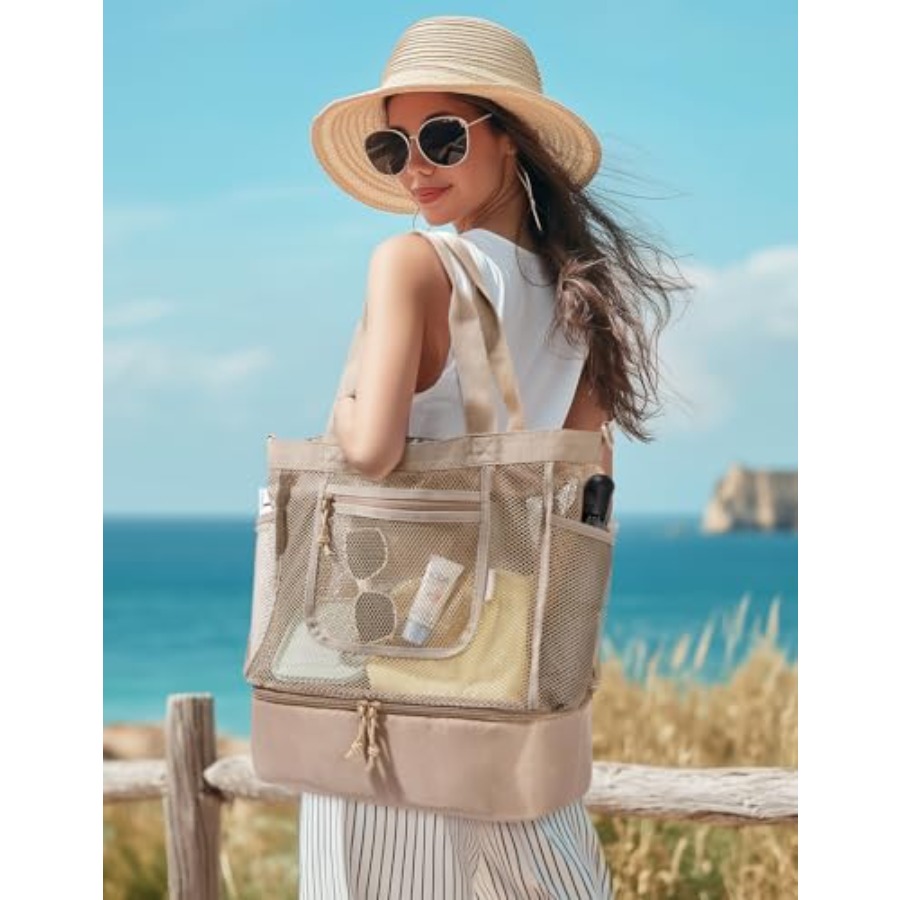 BAGSMART Beach Bag for Women M - Tote Bag Beach のレビューと価格