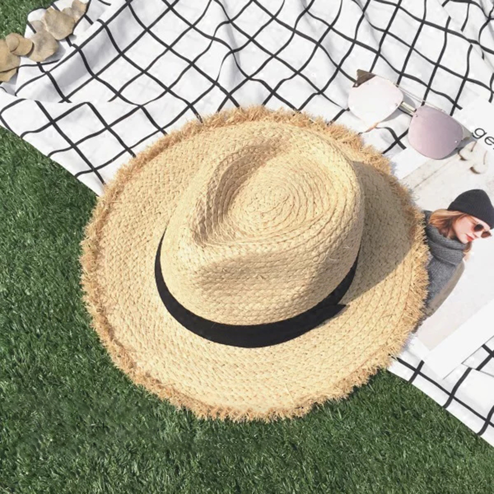 new Wide Brim Raffia Sun Hat f - Hat Floppy Wide のレビューと価格