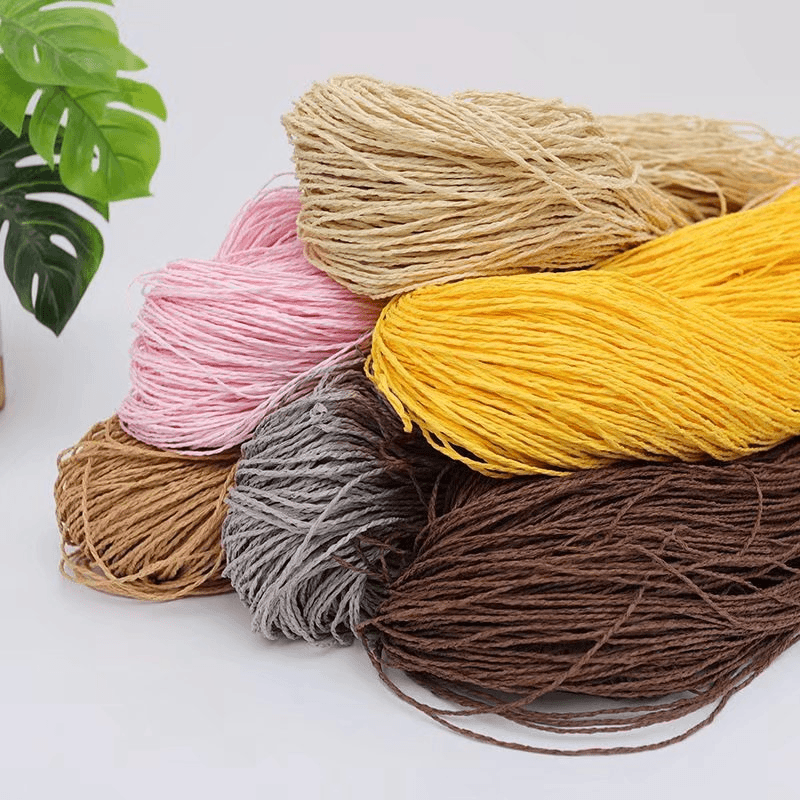 200g 2ply Cotton Raffia Yarn f - Crochet Bag Raffia のレビューと価格