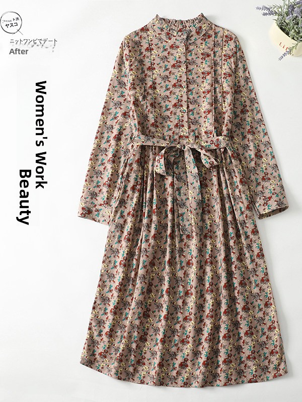 Elegant Floral Print A-Line Dr - Midi Skirt Floral のレビューと価格