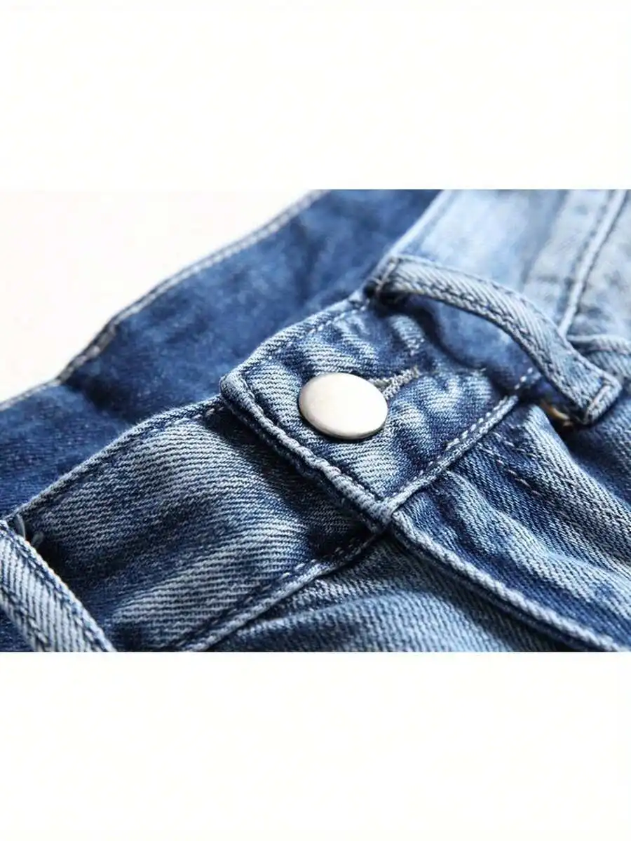 Mens Ripped Denim Shorts Mid-R - Shorts Denim Frayed のレビューと価格