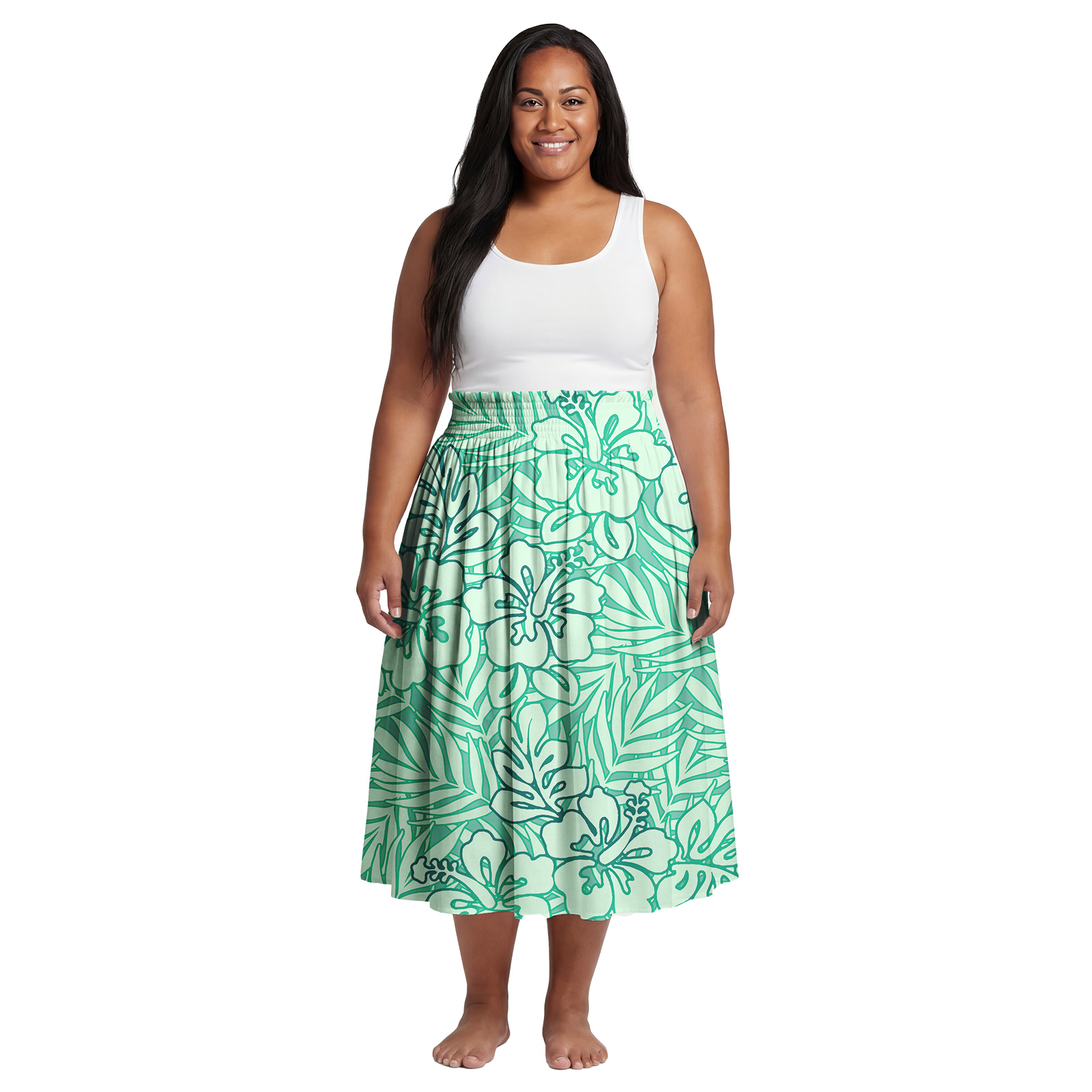 Excellent Floral Print Custom  - Midi Skirt Floral のレビューと価格