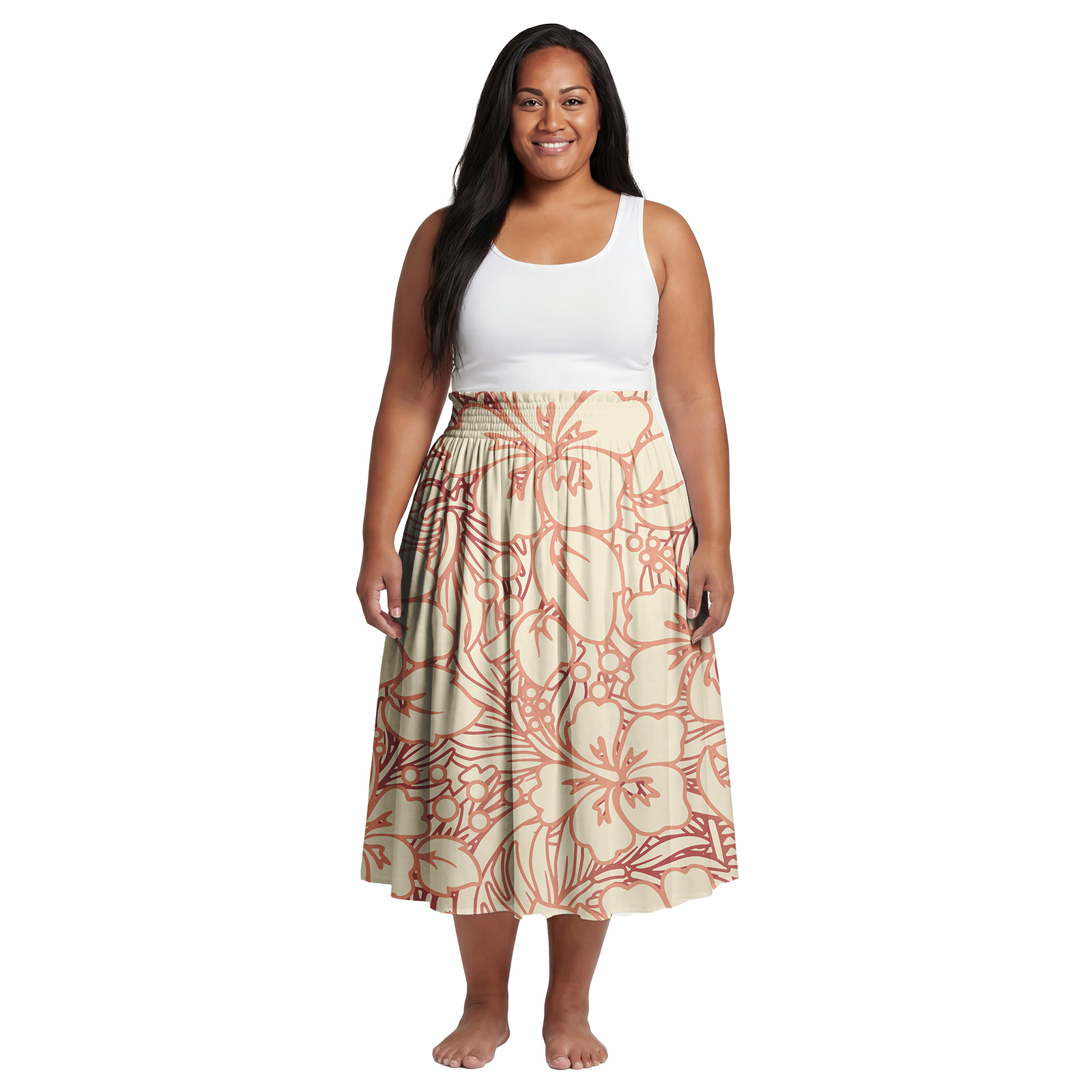 Excellent Floral Print Custom  - Midi Skirt Floral のレビューと価格