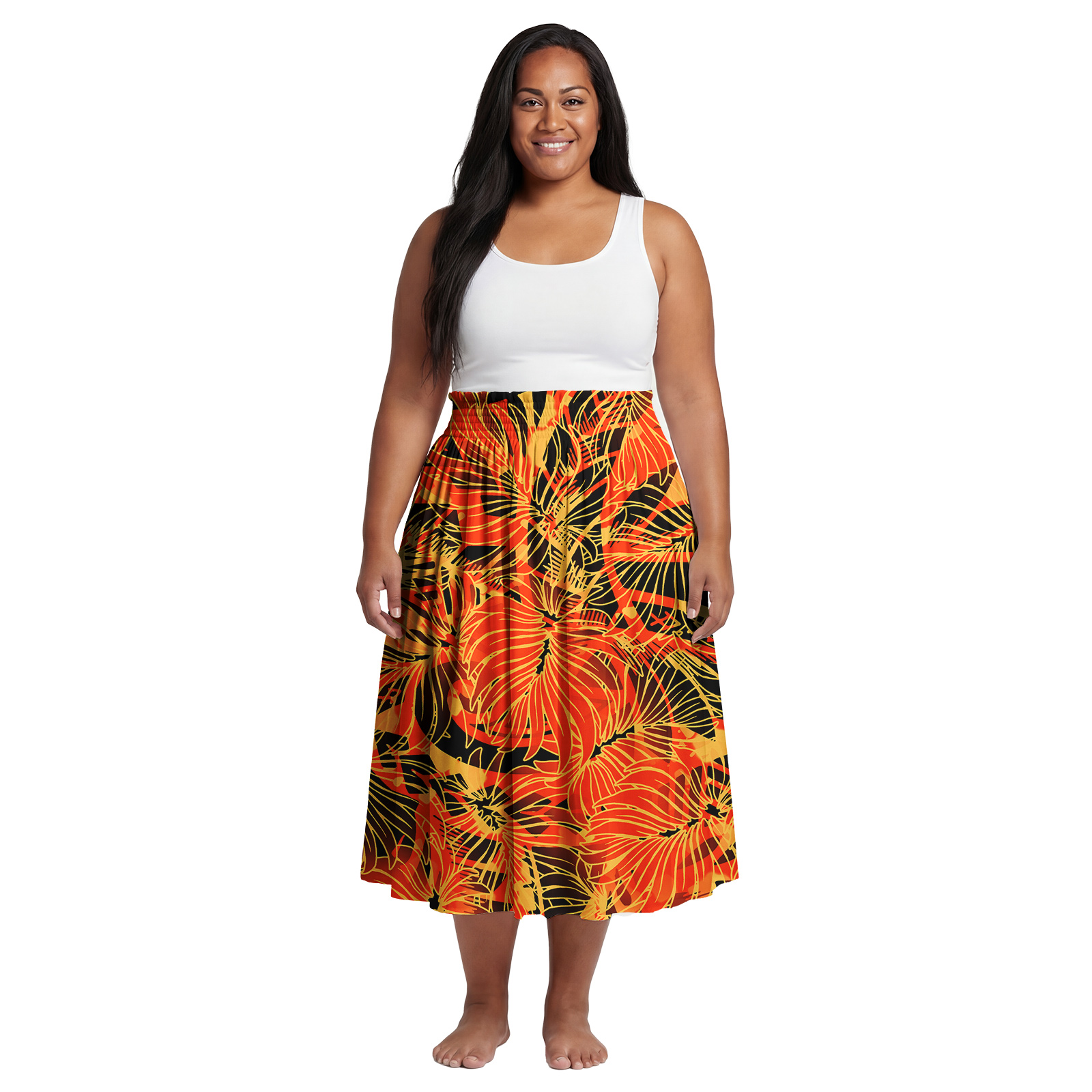 Excellent Floral Print Custom  - Midi Skirt Floral のレビューと価格
