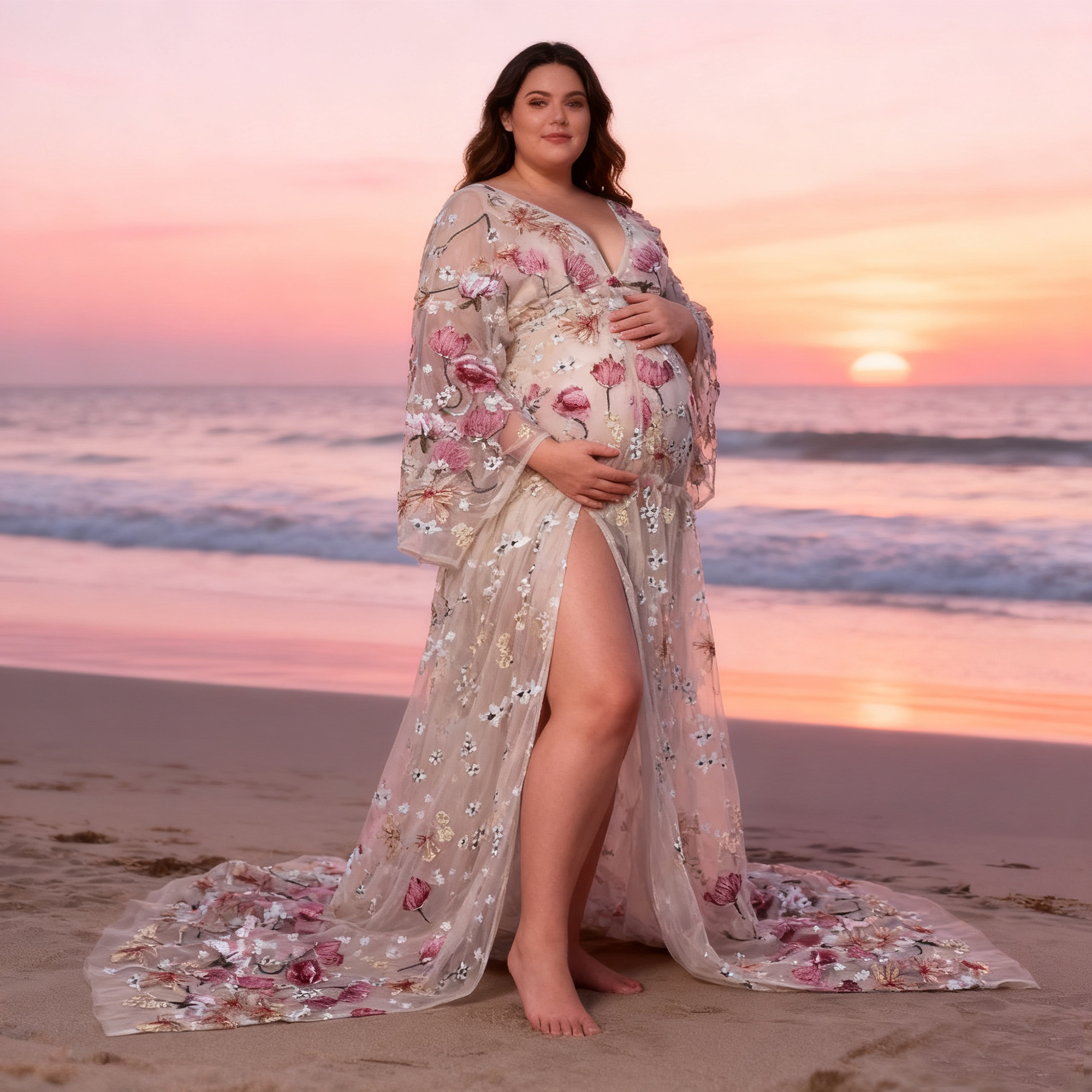 Don&Judy Butterfly Appliqués a - Kimono Sheer Floral のレビューと価格