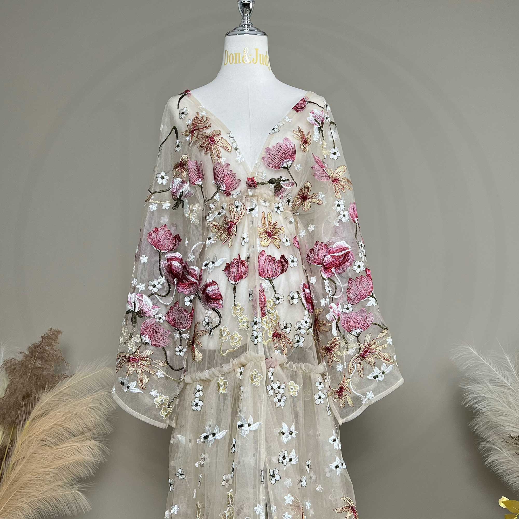 Don&Judy Butterfly Appliqués a - Kimono Sheer Floral のレビューと価格
