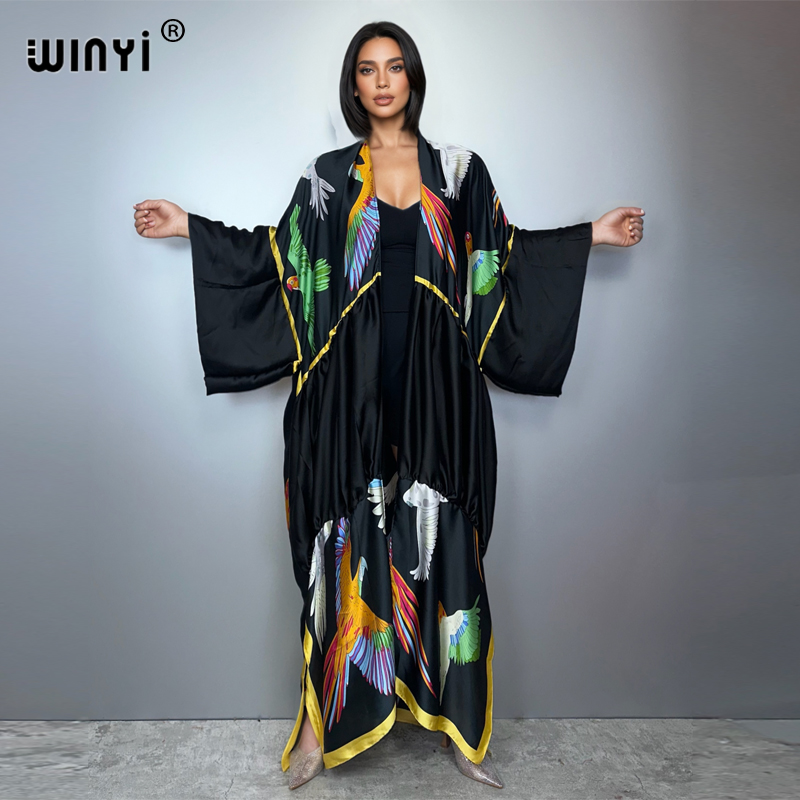WINYI print boho kimono maxi b - Cover Up Kaftan のレビューと価格