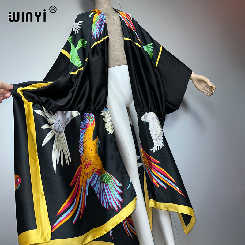 WINYI print boho kimono maxi b - Cover Up Kaftan のレビューと価格