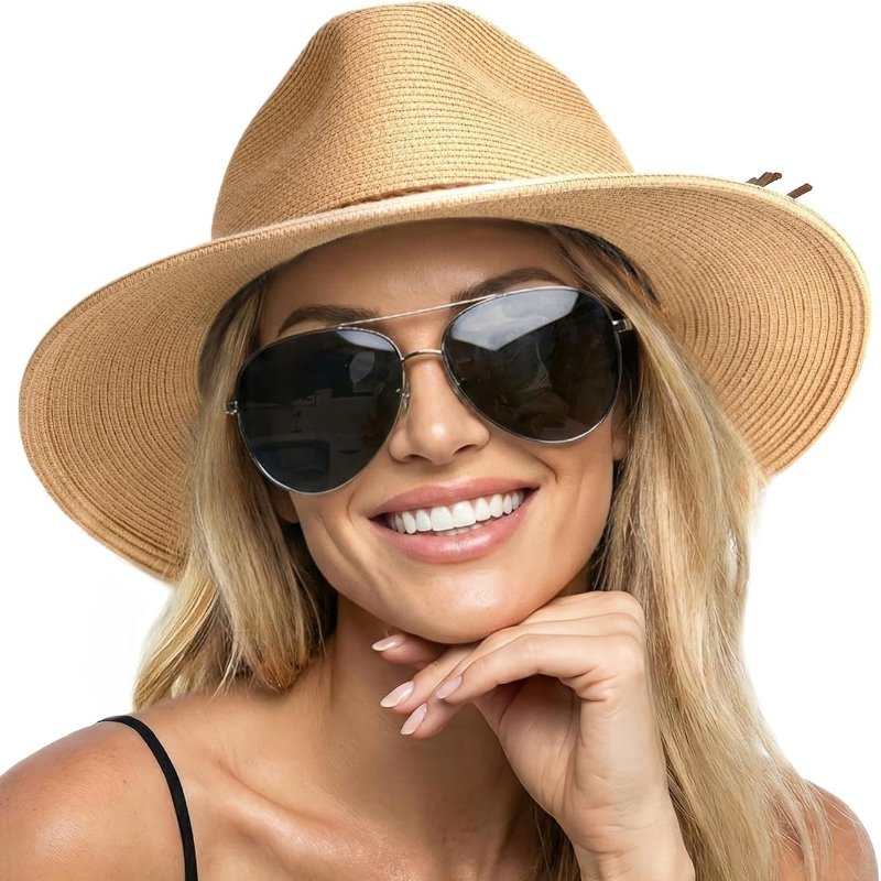 1pc Summer Straw Beach Sun Hat - Hat Floppy Wide のレビューと価格