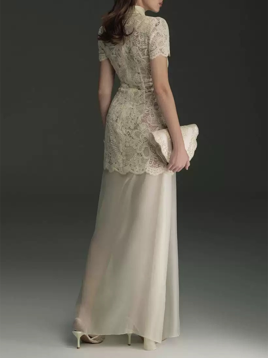 TWOTWINSTYLE Patchwork Lace Dr - Linen Dress Wrap のレビューと価格
