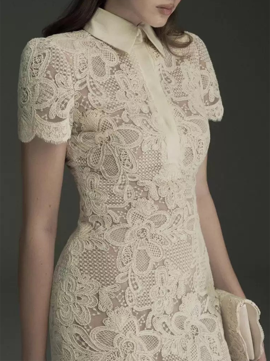 TWOTWINSTYLE Patchwork Lace Dr - Linen Dress Wrap のレビューと価格