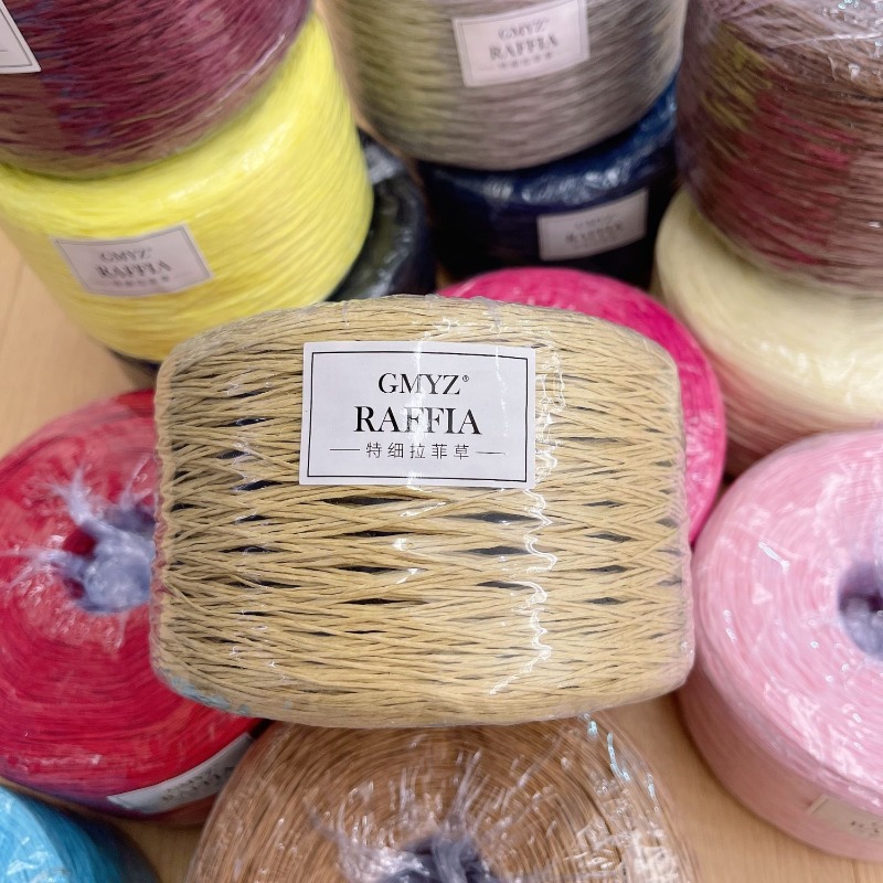 250g/pcs Thin Flat Raffia Yarn - Crochet Bag Raffia のレビューと価格