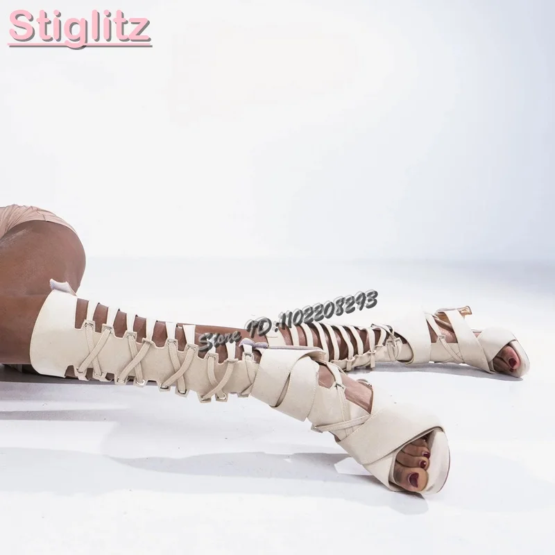 Retro Cross-tied Roman Sandals - Sandal Strappy Heeled のレビューと価格