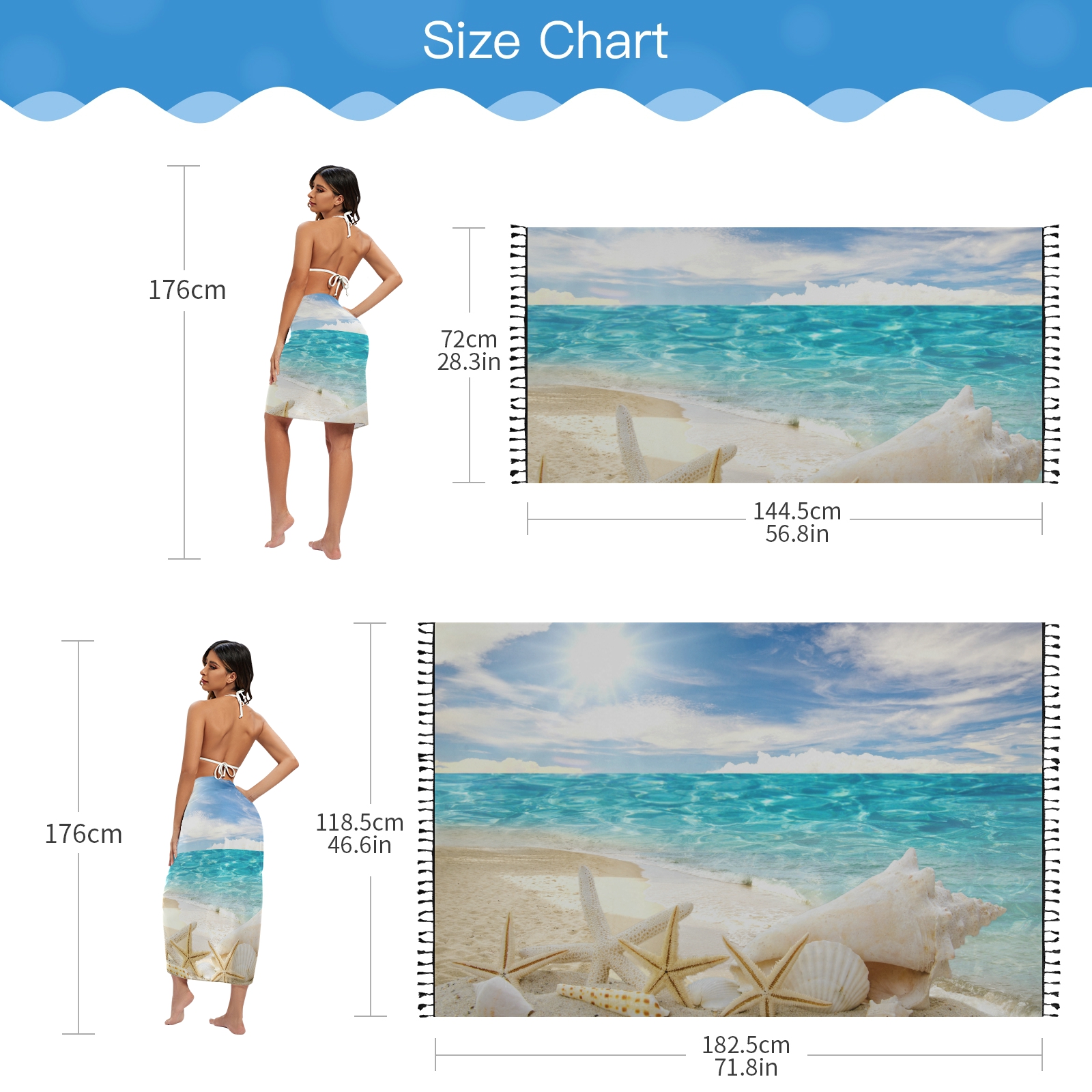 Sexy Women Chiffon Swimwear Pa - Cover Up Kaftan のレビューと価格