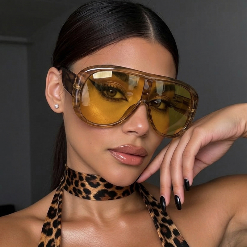 Oversized One Piece Large Fram - Sunglasses Cat Eye のレビューと価格