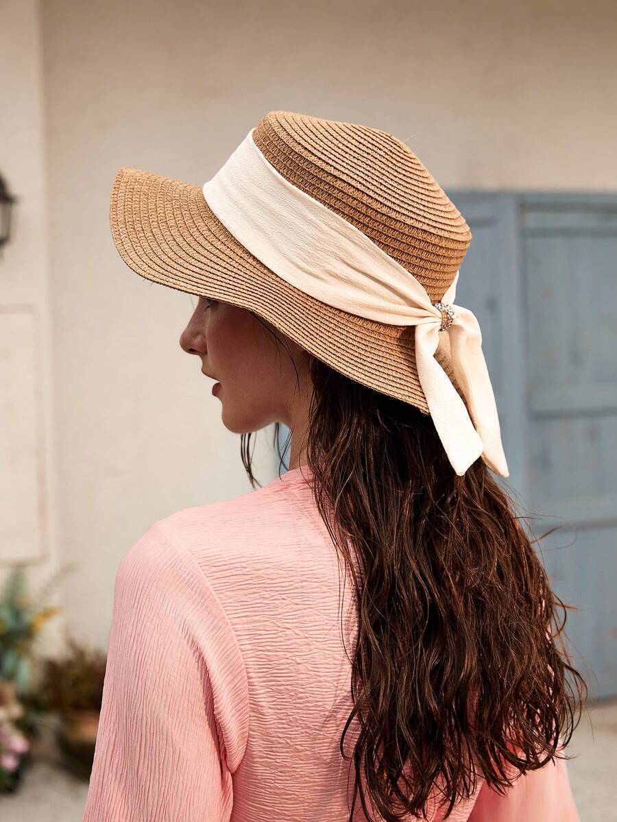 Women Wide Brim Straw Sun Hat  - Hat Floppy Wide のレビューと価格