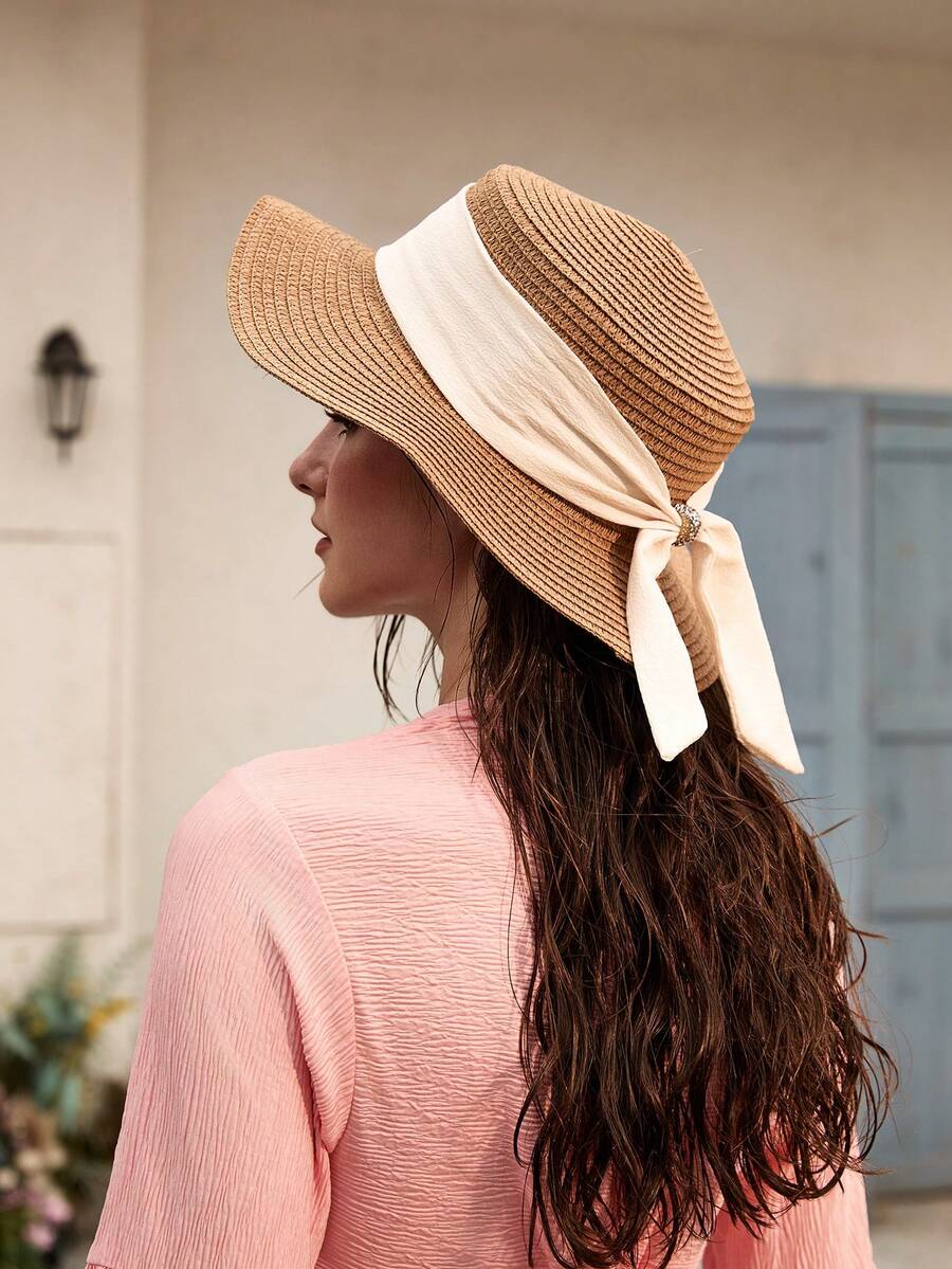 Women Wide Brim Straw Sun Hat  - Hat Floppy Wide のレビューと価格