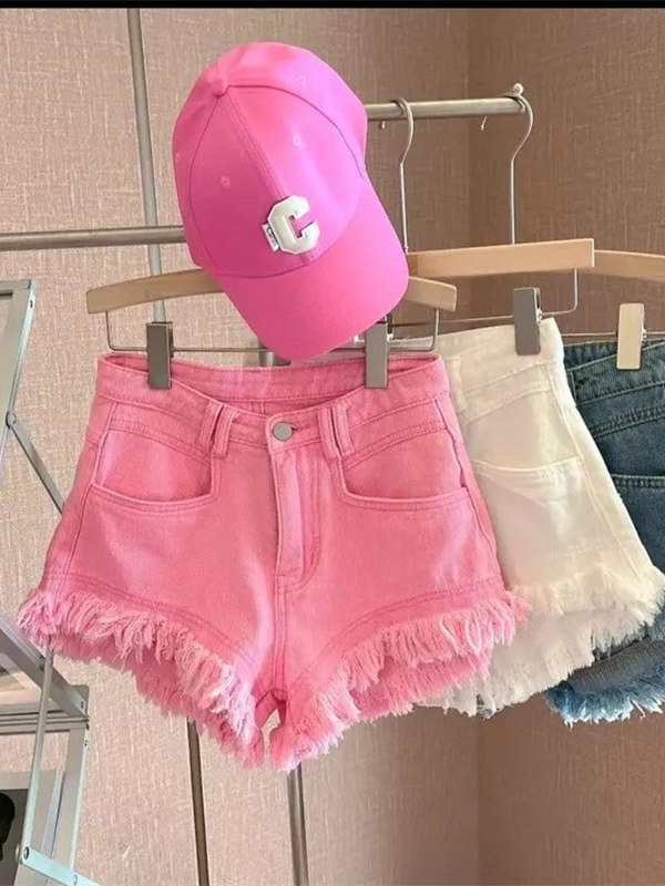Outlet Korean Style Casual Hon - Shorts Denim Frayed のレビューと価格