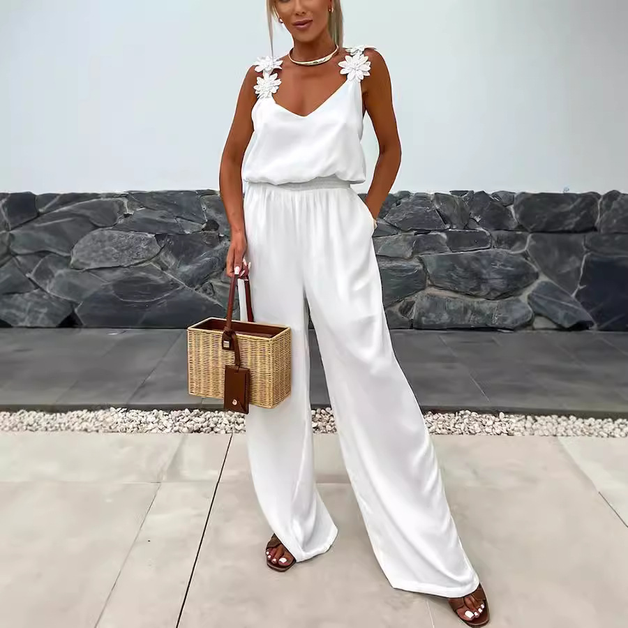 Casual Jumpsuit Strappy Sleeve - Jumpsuit Linen Relaxed のレビューと価格